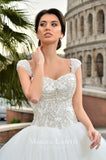 Lace Satin A-line ball Gown Wedding Dress
