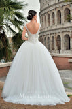 Lace Satin A-line ball Gown Wedding Dress