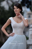 Lace sleeve a-line ball Gown Wedding Dress