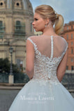 Lace sleeve a-line ball Gown Wedding Dress