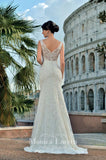 Lace mermaid trumpet ball gown Wedding Dress