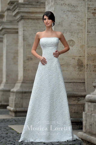 Lace sleeve a-line ball Gown Wedding Dress