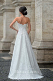 Lace sleeve a-line ball Gown Wedding Dress