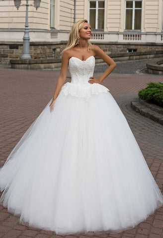 Lace princess ball gown lace A-Line wedding dress