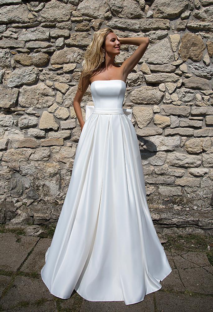SATIN A-Line wedding dress