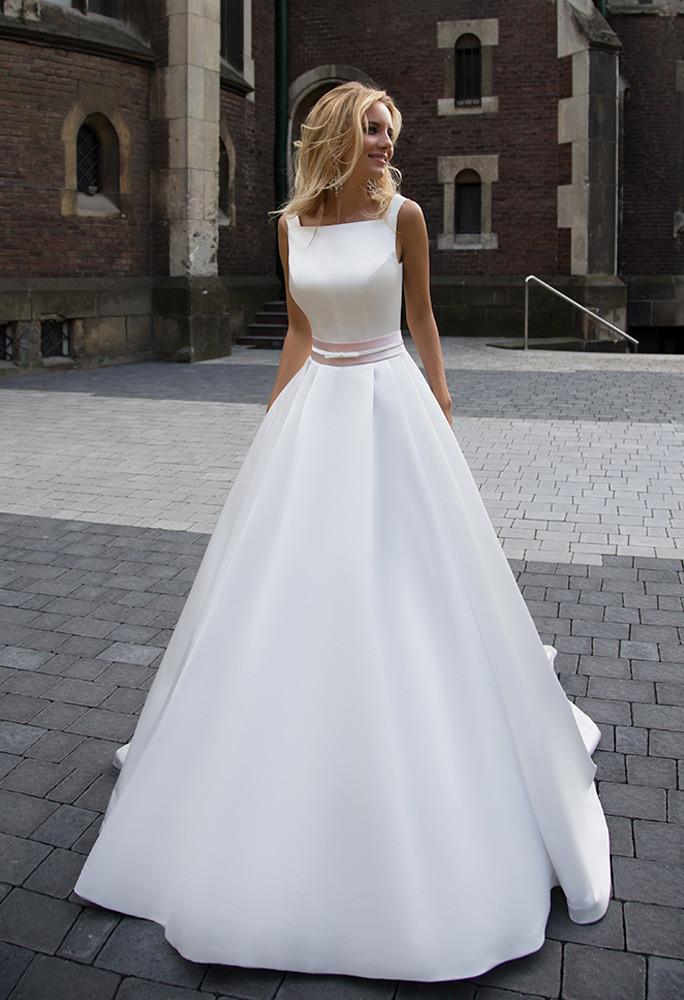 SATIN A-Line wedding dress