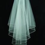 Wedding Bridal Beaded Rhinestone Elbow Length Veil