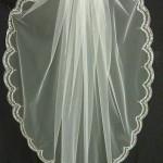 Wedding Bridal Beaded lace Rhinestone Elbow Length Veil