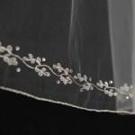 Wedding Bridal Beaded lace Rhinestone Elbow Length Veil