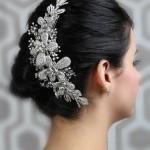 Wedding Bridal Beaded Rhinestone Hair Piece