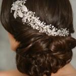 Wedding Bridal Beaded Rhinestone Hair Piece