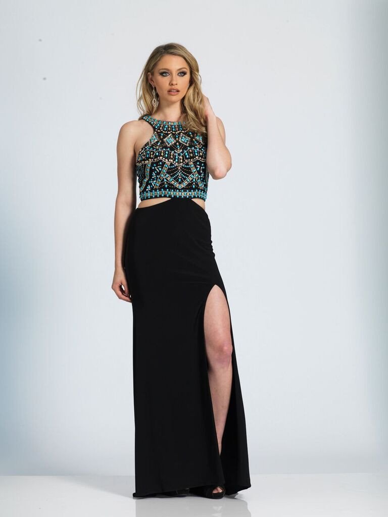 Prom lace satin mermaid trumpet long dress