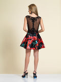 Dave & Johnny  lace short prom homecoming cocktail dress