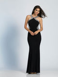 Prom lace satin mermaid trumpet long dress