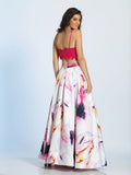 Prom lace satin mermaid trumpet long dress