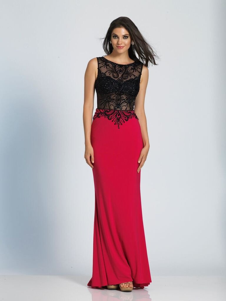 Prom lace satin mermaid trumpet long dress