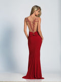 Prom lace satin mermaid trumpet long dress