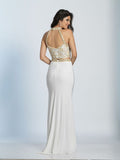 Prom lace satin mermaid trumpet long dress