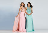 Prom lace satin mermaid trumpet long dress