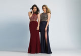 Prom lace satin mermaid trumpet long dress