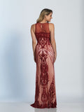 Prom lace satin mermaid trumpet long dress