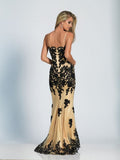 Prom lace satin mermaid trumpet long dress