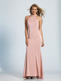 Prom lace satin mermaid trumpet long dress