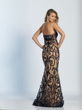 Prom lace satin mermaid trumpet long dress