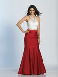 Prom lace satin mermaid trumpet long dress