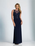 Prom lace satin mermaid trumpet long dress