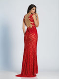 Prom lace mermaid trumpet long dress