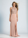 Prom lace satin mermaid trumpet long dress