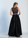 Prom lace satin mermaid trumpet long dress