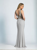 Prom lace satin mermaid trumpet long dress