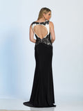 Prom lace satin mermaid trumpet long dress