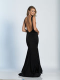 Prom lace satin mermaid trumpet long dress