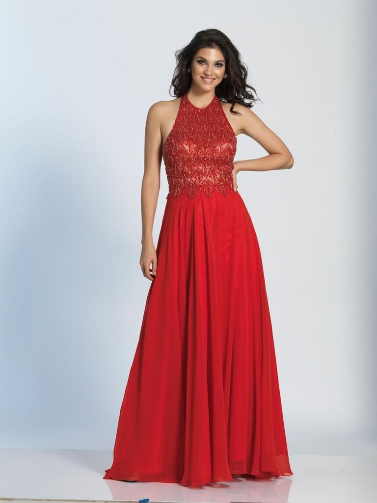 Prom lace satin BALL GOWN long dress