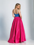 Prom lace satin long dress