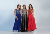 Prom lace satin mermaid trumpet long dress