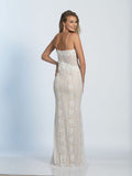 Prom lace satin mermaid trumpet long dress