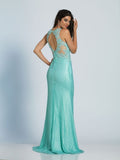Prom lace satin Fit & flare long dress