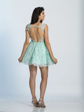 Dave & Johnny  lace short prom homecoming cocktail dress