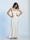 Prom lace satin mermaid trumpet long dress
