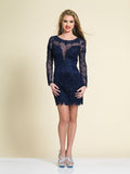 Dave & Johnny  lace short prom homecoming cocktail dress