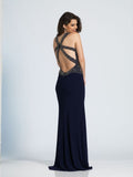 Prom lace satin mermaid trumpet long dress