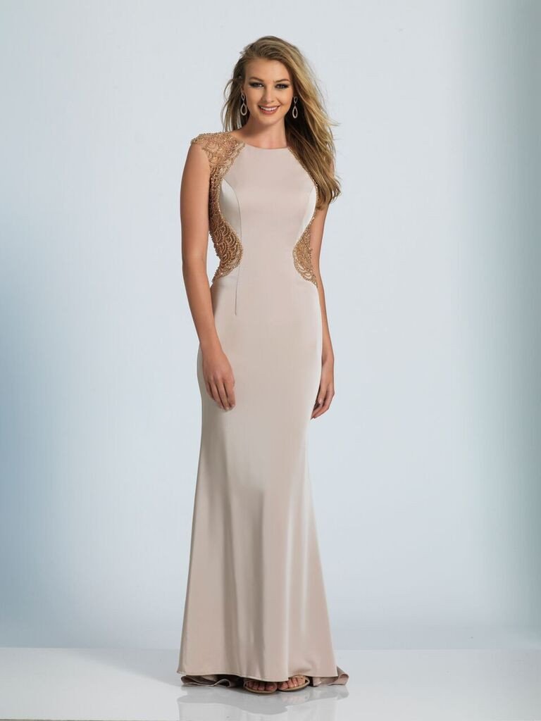 Prom lace satin mermaid trumpet long dress