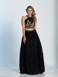 Prom lace satin mermaid trumpet long dress