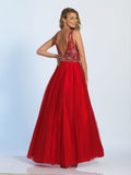 Prom lace satin BALL GOWN long dress