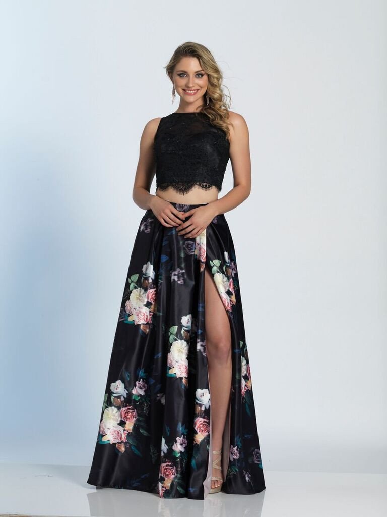 Prom lace satin mermaid trumpet long dress