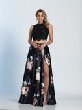 Prom lace satin mermaid trumpet long dress